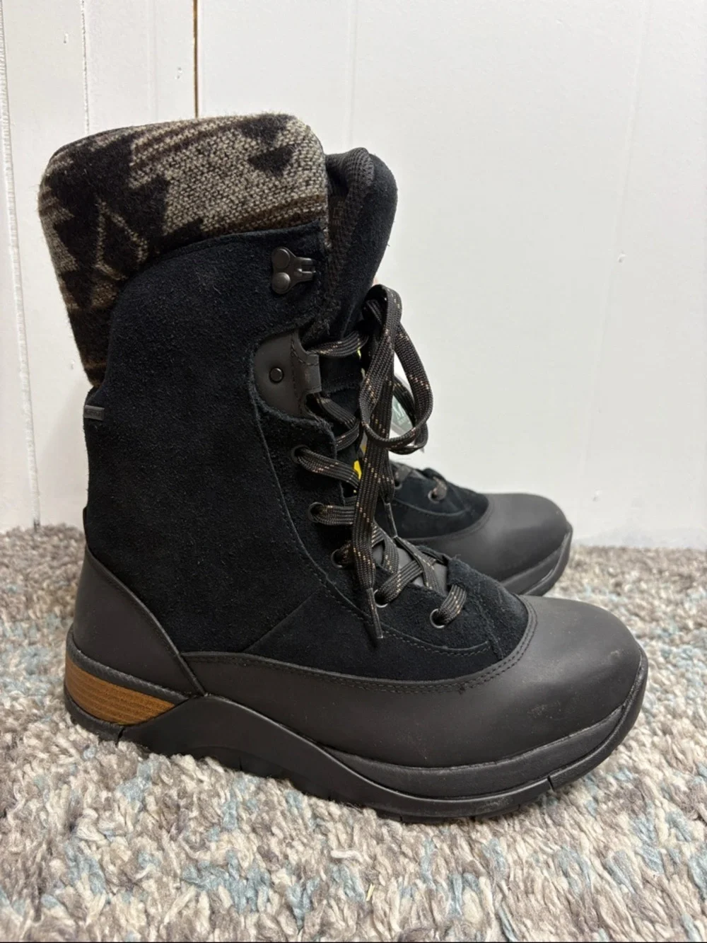 Muck Boot Womens 9 Apres II Black Horse Lace Up winter Glacier Trek New